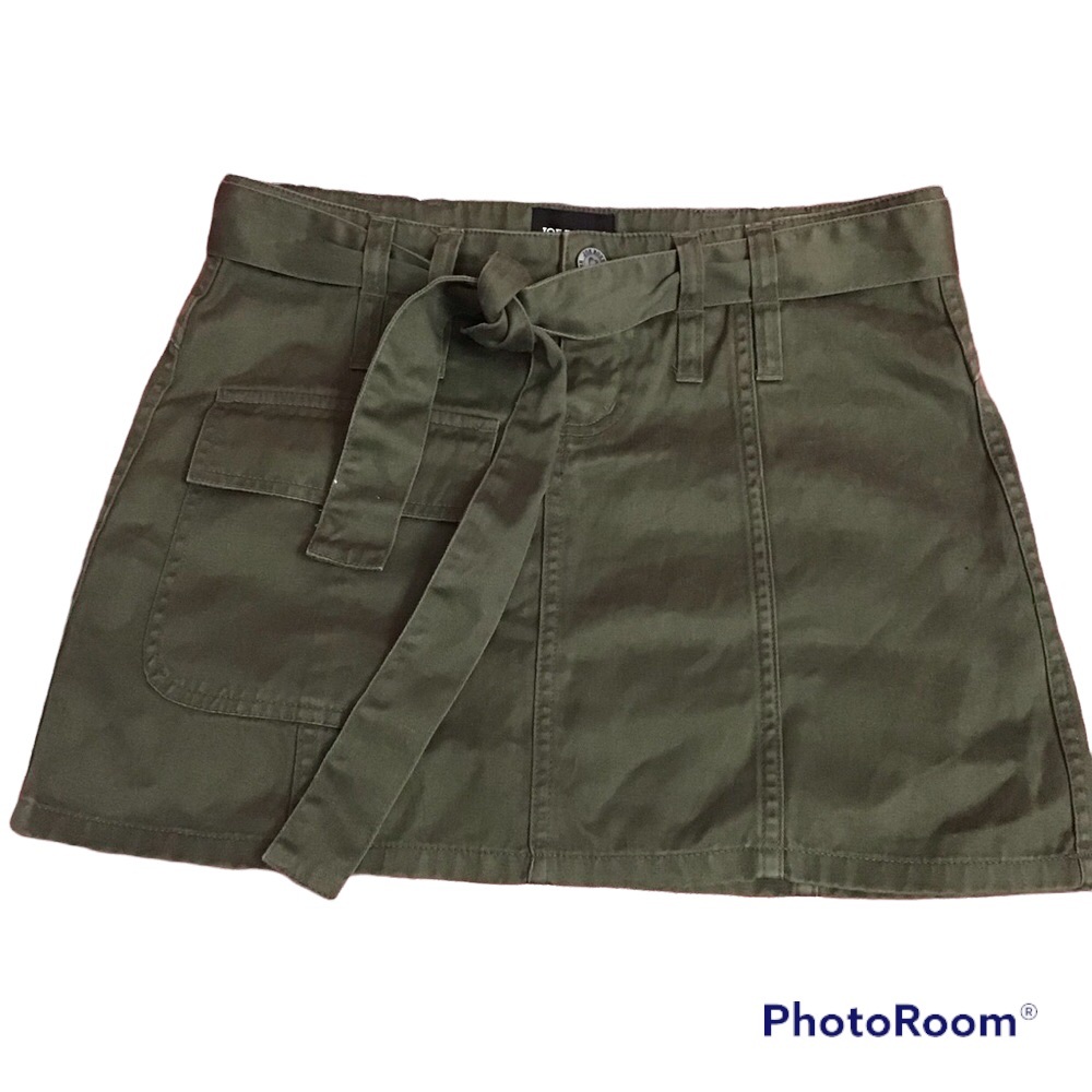 Joe Boxer Skirt army green mini juniors size 5 belted casual
